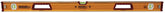 Johnson 1717-4800 Box Level, 48 in L, 3-Vial, Non-Magnetic, Aluminum, Yellow